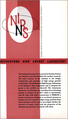 NIRNS Rutherford High Energy Laboratory (Brochure describing Nimrod and PLA, probably late 1950s/early 1960s as it mentions Nimrod is still under construction)