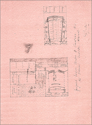Cover note and initial design by KJ Thornton of Canteen and Lecture Theatre (29 February 1960)