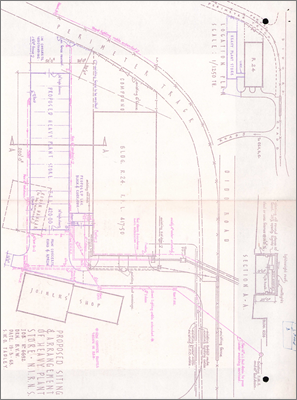 RLBC/P105 Note from Choate, SWO to Goode concerning Heavy Plant Store (includes estimates of costs and location, 26 March 1963)