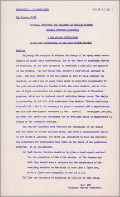 PSPC/P33 and NI(GP)(59)1 Design and manufacture of the main vacuum chamber (9 January 1959)