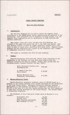PSPC/P67 and NI/GP/60/27 Main Pole Face Windings for Nimrod (Contract with Marston Excelsior, 29 June 1980)