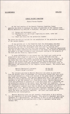 NI/GP/60/47 also PSPC/P78 Nimrod vacuum chamber (Includes progress report, 9 December 1960)