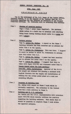 PSPC/B24 Chairman's briefing notes (27 June 1961)