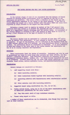 PSPC/P21 The vacuum chamber for the 7PS (Discussion of design considerations and comparison with Saclay and Cosmotron, 15 July 1958)