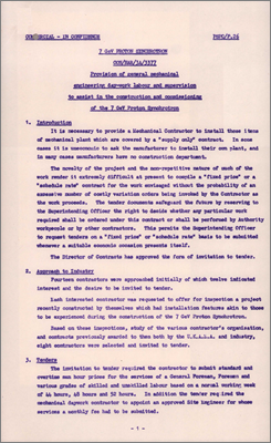 PSPC/P26 Provision of general mechanical engineering day-work labour and supervision to assist in the construction and commissioning of the 7PS (4 November 1958)