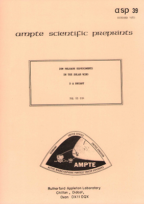 Ion release experiments in the solar wind (1985, D Bryant, RAL-85-094)