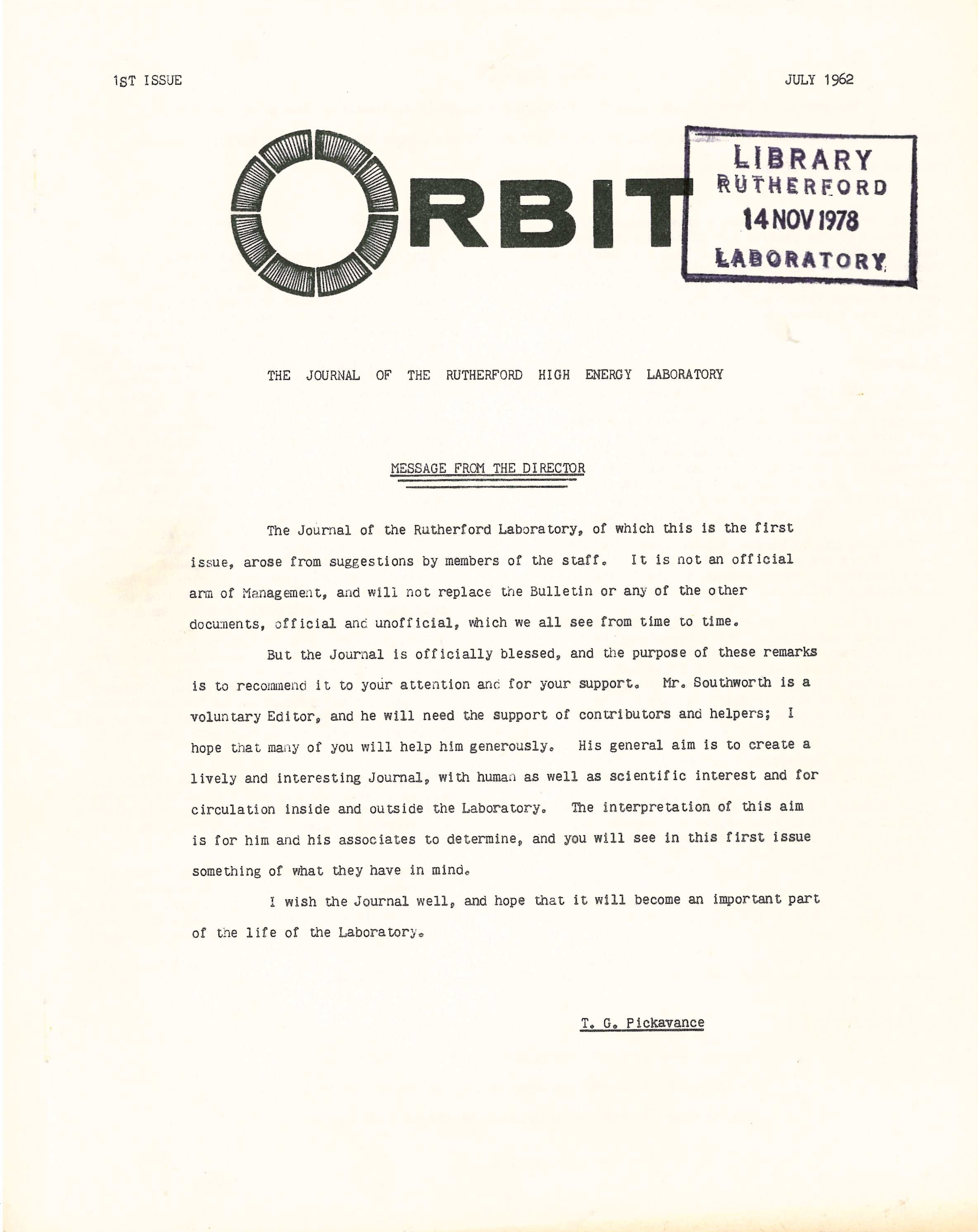 Issue 1 (July 1962)