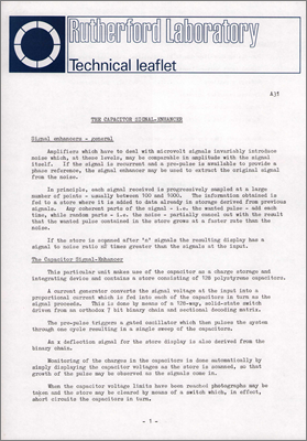 A31 The capacitor signal enhancer