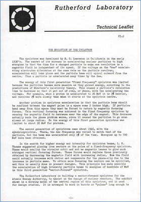 The Evolution of the Cyclotron