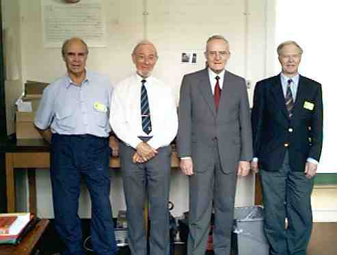 Tommy Thomas, Geoff Tootill, Tom Kilburn and Dick Grimsdale, June 1998