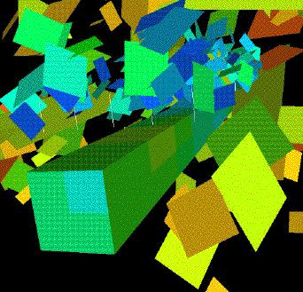 Figure 6: Visualising fracture planes in rock around an underground storage cavern