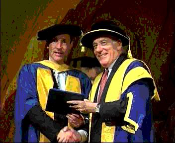 Tim Berners-Lee receiving a Doctorate from Southern Cross University