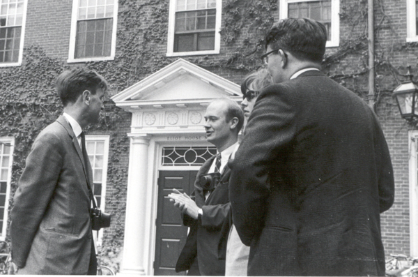 Bart Fossey, Bob and Jan Conrod, Bob Churchhouse, at Harvard, Bob's Almer Mater
