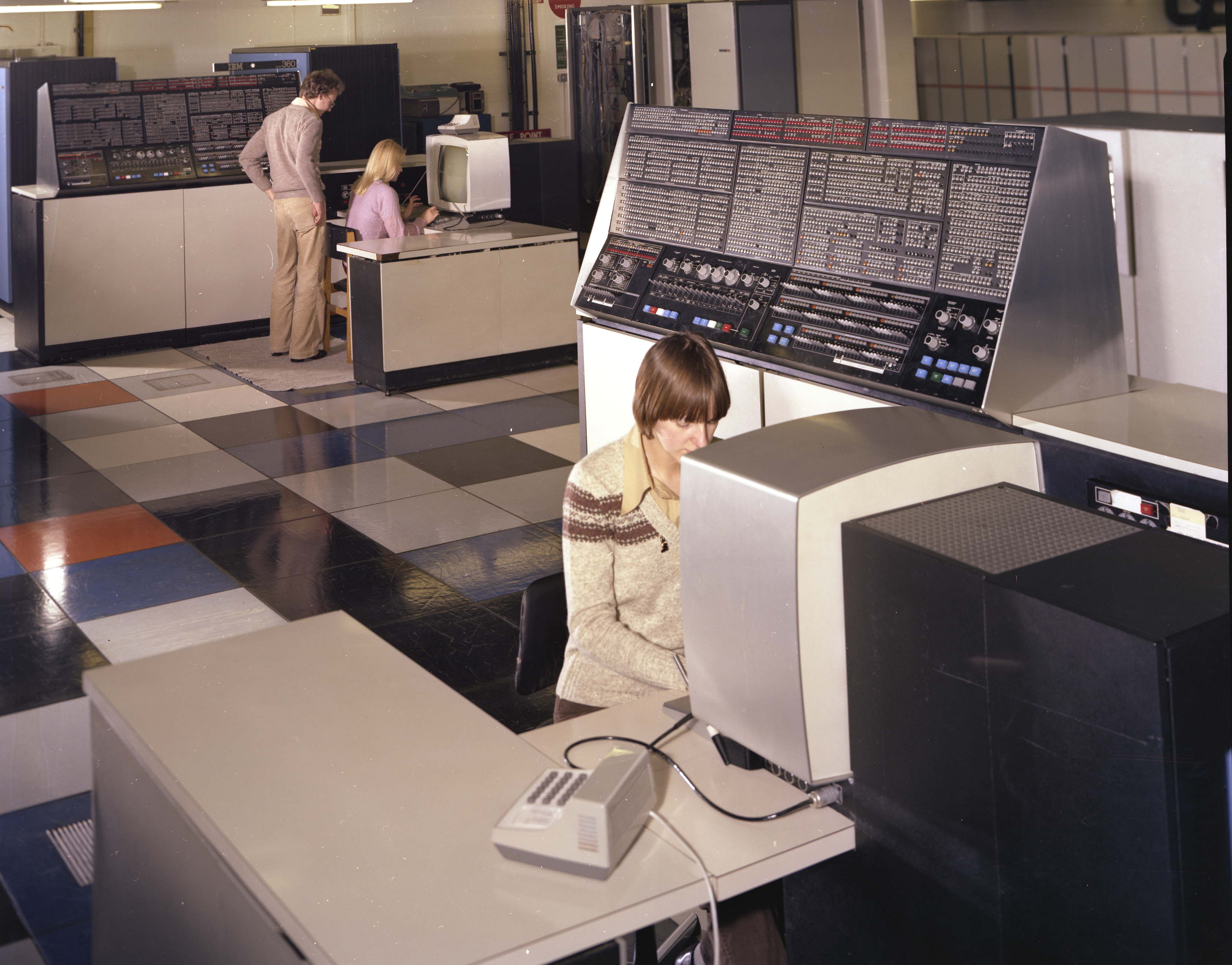 Two IBM 360/195 Consoles, March 1980