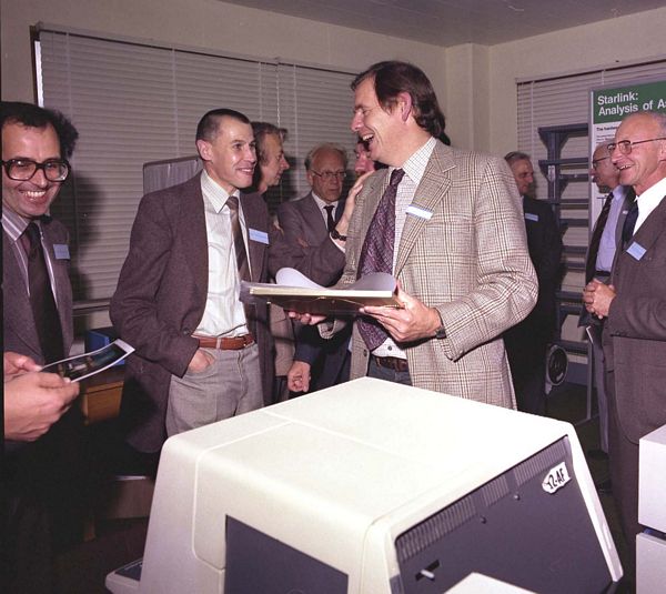 Bob Hopgood shares a joke with Mike Disney