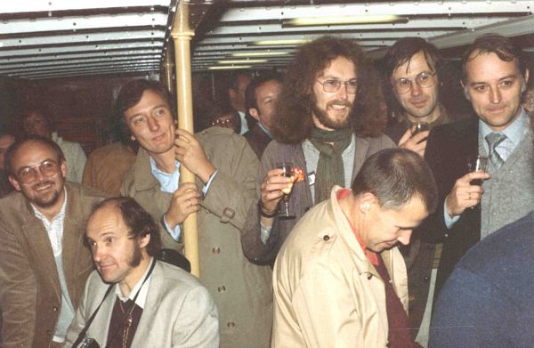 ISO Meeting, Coseners House, 1981, Social Event on the Thames, Alan Francis with the hair!
