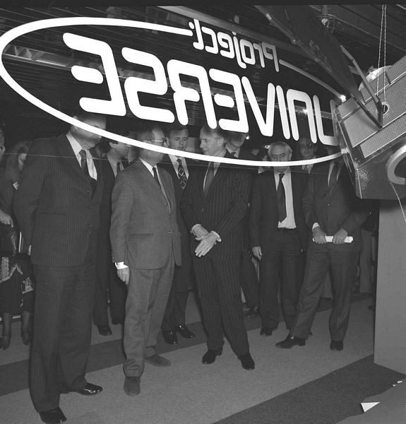 Ministerial Visit to Project Universe Launch, February 1983