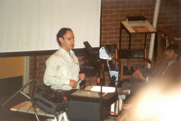 Maurice Sloman speaking at DCS Conference, University of Sussex, 1984