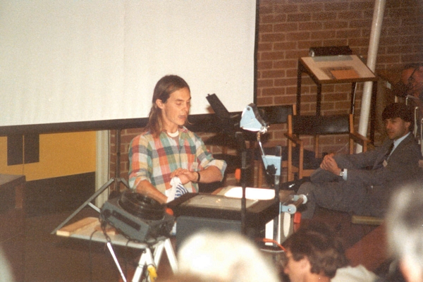 Carroll Morgan speaking at DCS Conference, University of Sussex, 1984