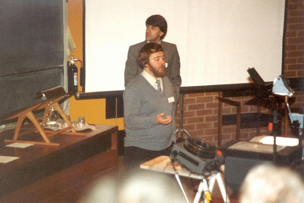 Malcolm Powell speaking at DCS Conference, University of Sussex, 1984