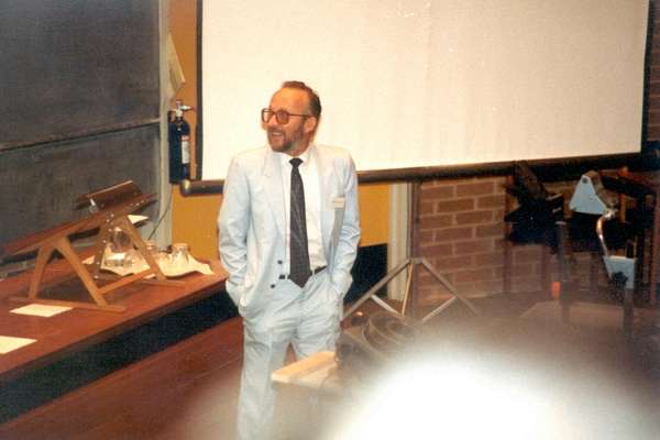 Peter Lauer speaking at DCS Conference, University of Sussex, 1984