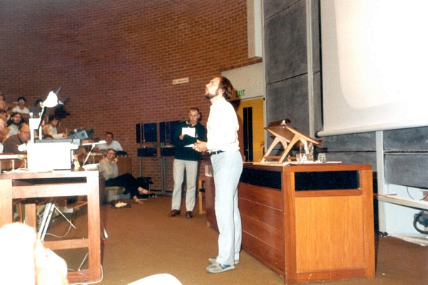 Ian Page speaking at DCS Conference, University of Sussex, 1984