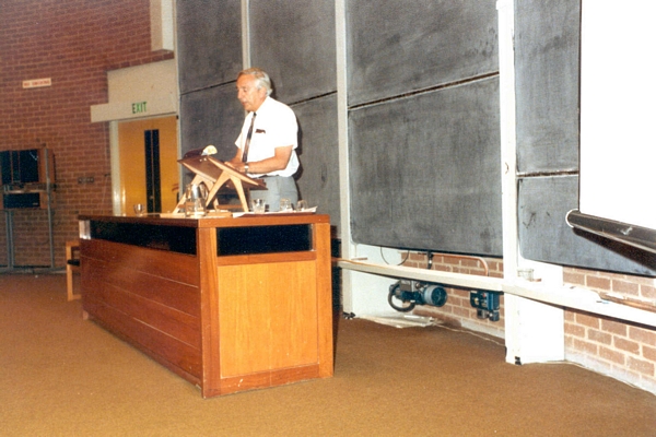 John Iliffe speaking at DCS Conference, University of Sussex, 1984