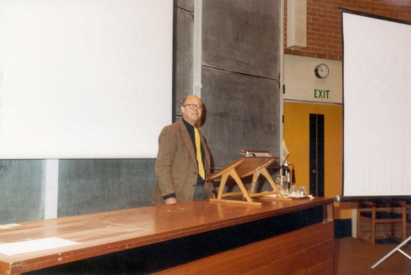 Roger Needham speaking at DCS Conference, University of Sussex, 1984