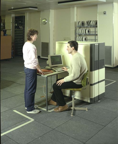 Fran Childs (standing) and the Pyramid still in the Atlas Centre