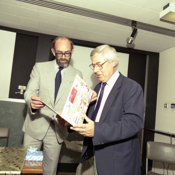 Bill Trowbridge retirement with Paul Williams (left)