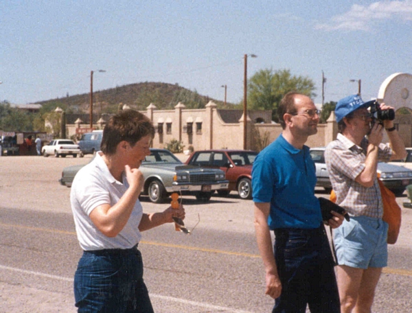 Ann Mumford (Loughborough, Andre Ducrot (INRIA) and David Duce at the ISO Meeting in Tucson