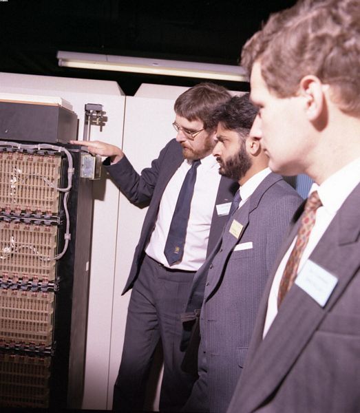 The inside of the IBM 3090 is revealed