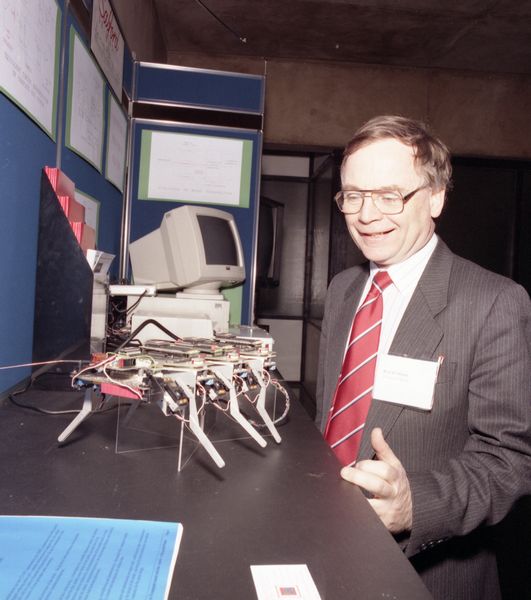 Hexapod on display at International Transputer Symposium