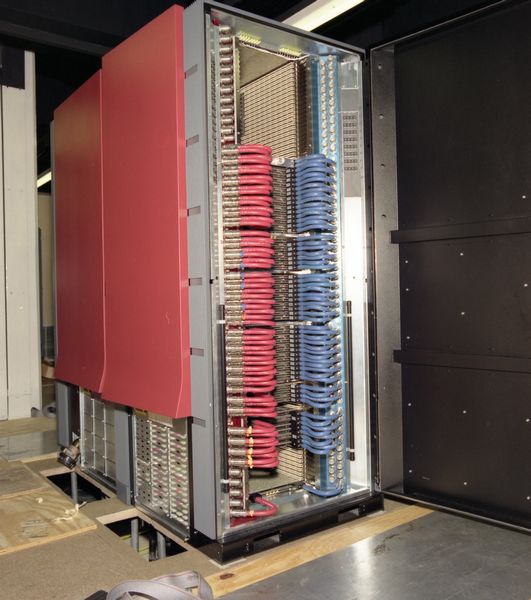 Fig 5.1c Delivery and installation of the new Cray Y-MP81 at the Atlas Centre.
