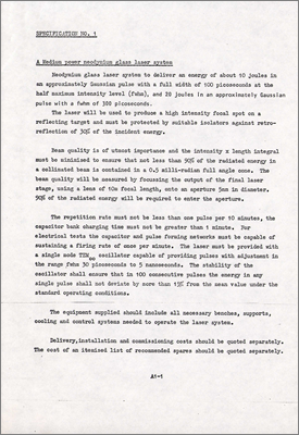JLP-EC2 Specifications and report on Tender Exercises (14 February 1975)