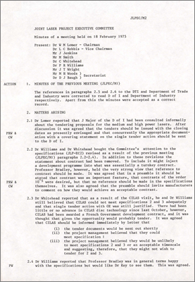 JLPEC/M2 Minutes of meeting (18 February 1975)