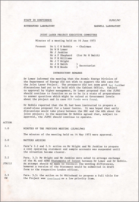 JLPEC/M7 Minutes of meeting (16 June 1975)
